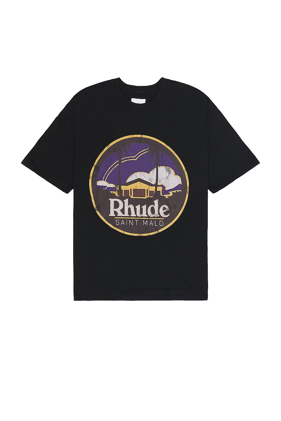 Image 1 of Rhude Saint Malo Tee in Vintage Black