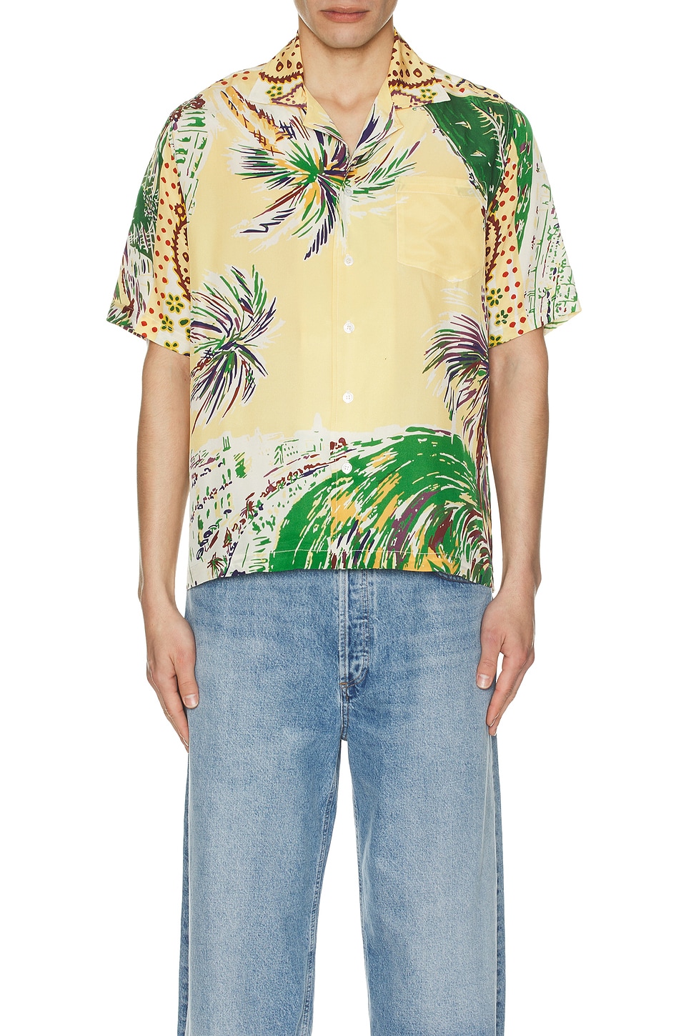 Image 1 of Rhude Palmina Silk Shirt in Multi