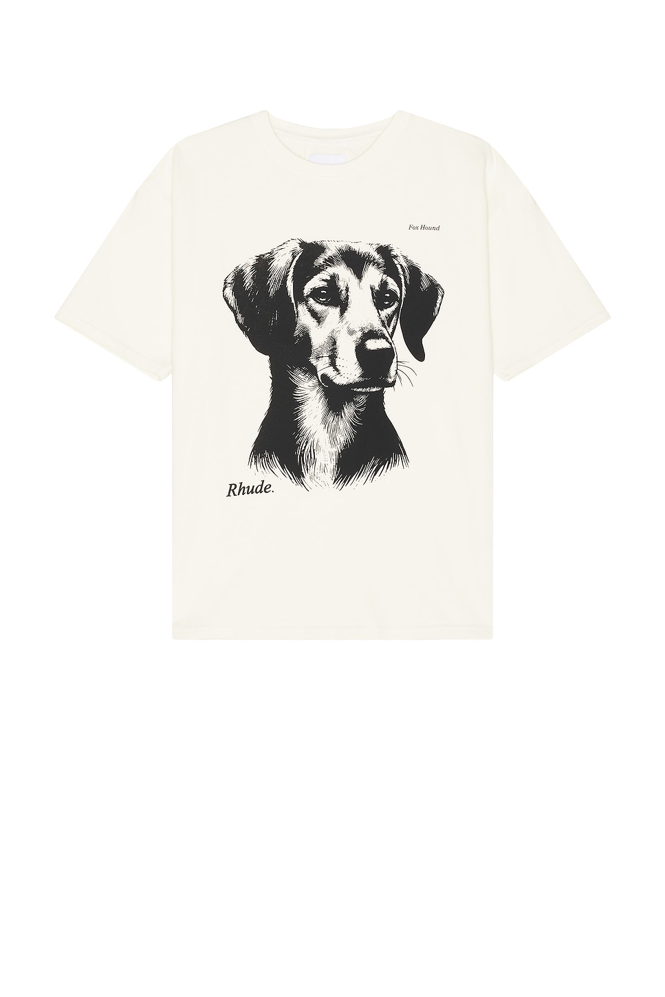 Shop Rhude Fox Hound Tee In Vintage White