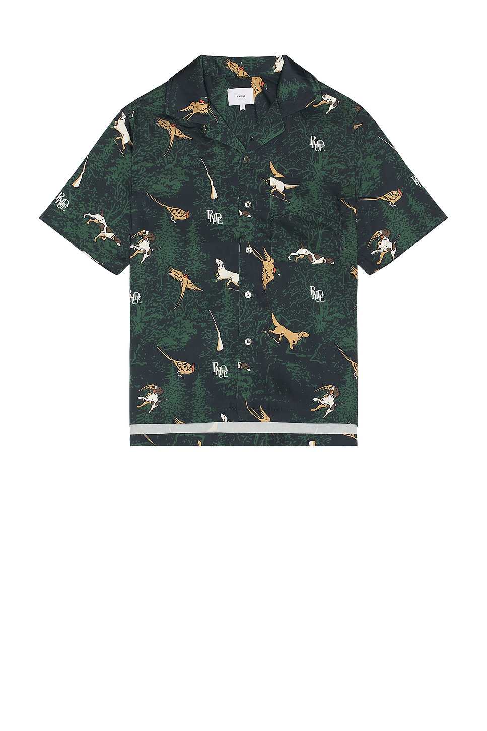 Image 1 of Rhude Scramble Dog Print Shirt in Black