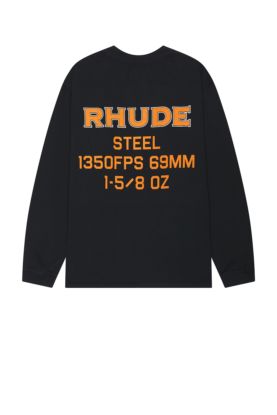 Image 1 of Rhude Steel Long Sleeve Tee in Vintage Black