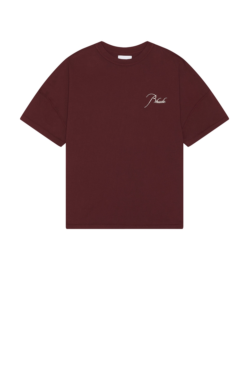 Image 1 of Rhude Reverse Tee in Burgundy