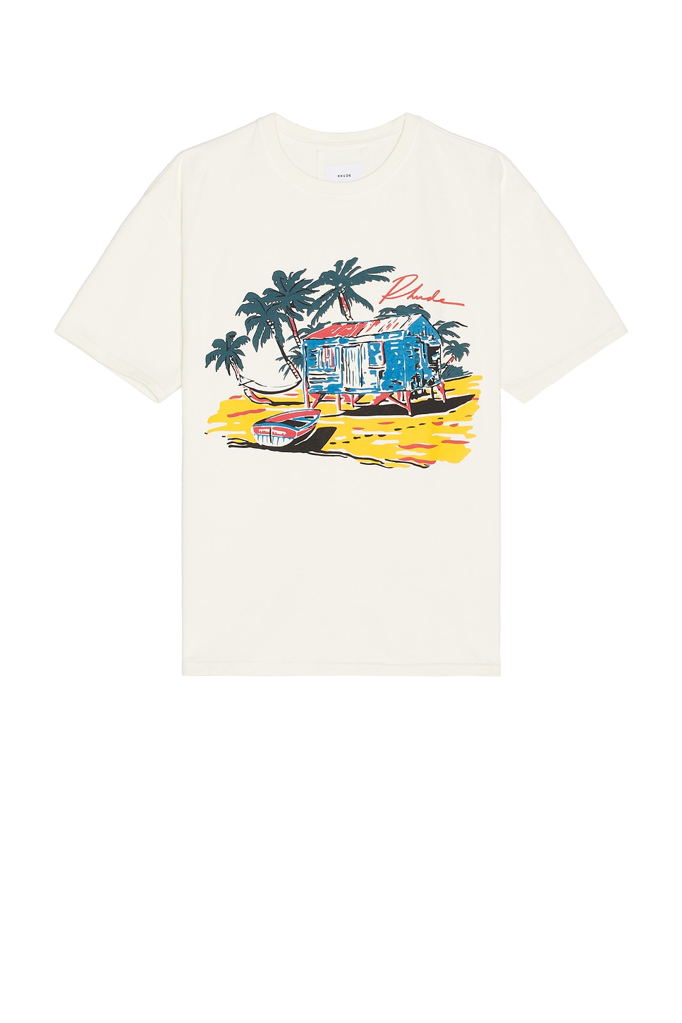 Image 1 of Rhude Beach Side Tee in Vintage White