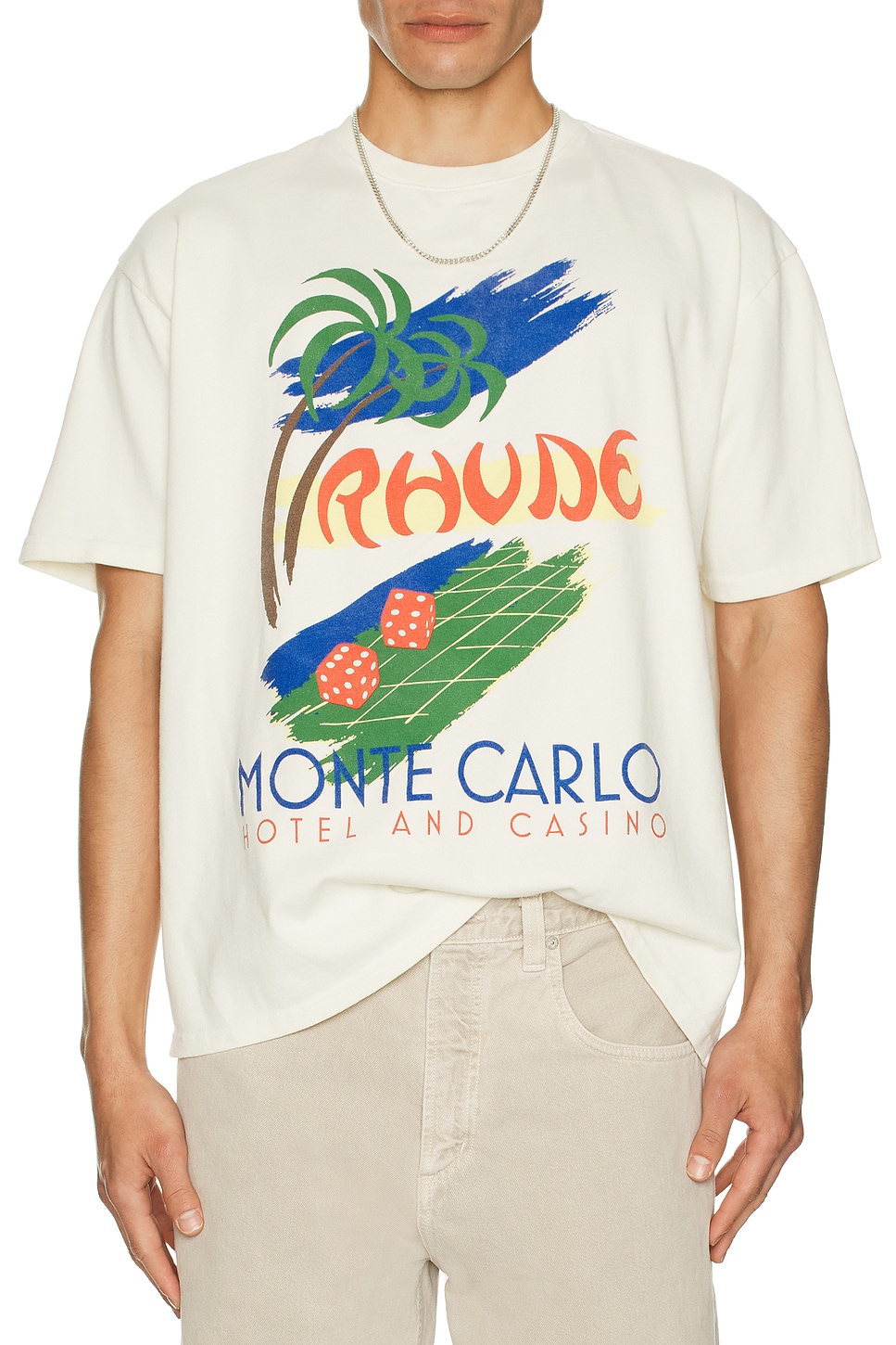 Image 1 of Rhude Roulette Tee in Vintage White