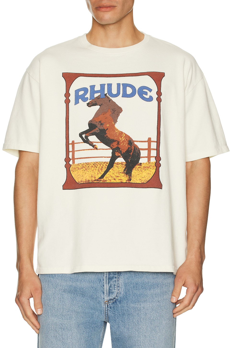 Image 1 of Rhude Cadre Tee in Vintage White
