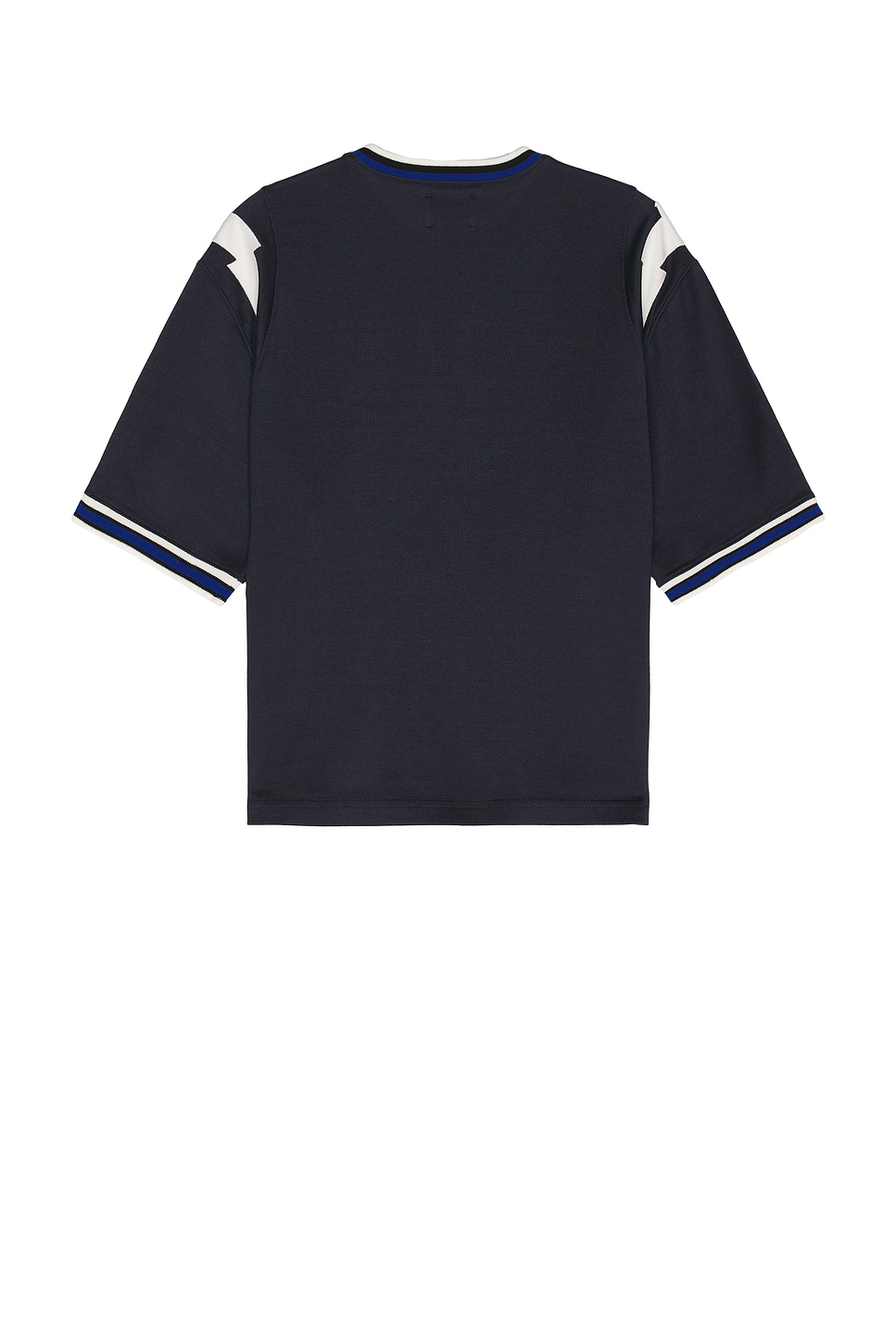 Rhude Navy Logo Lightning Ringer T-shirt In Blue