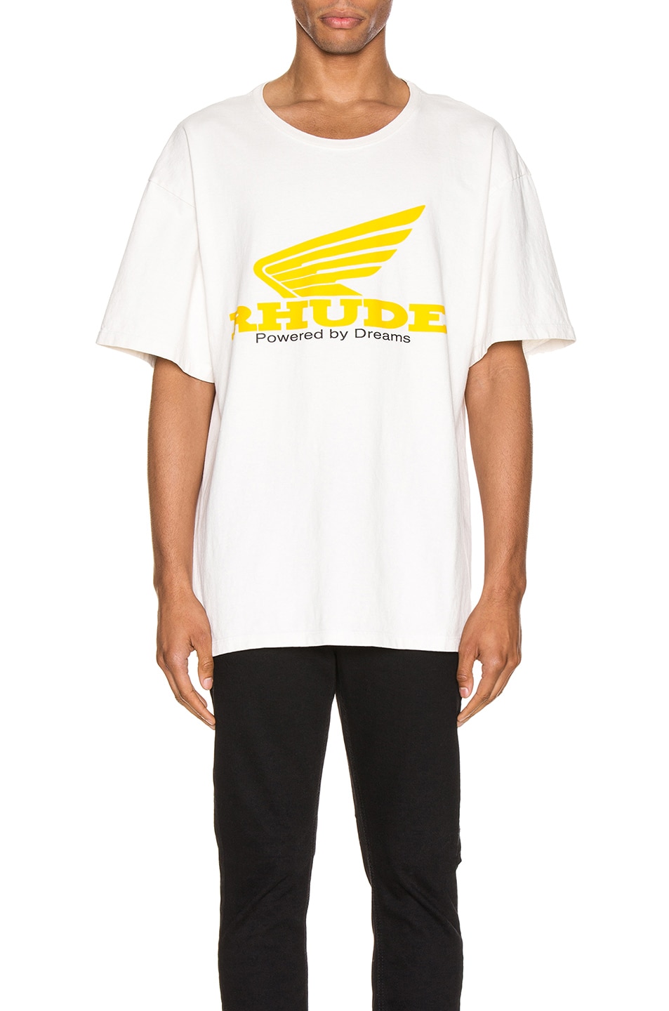 Image 1 of Rhude Yellow Rhonda Tee in White