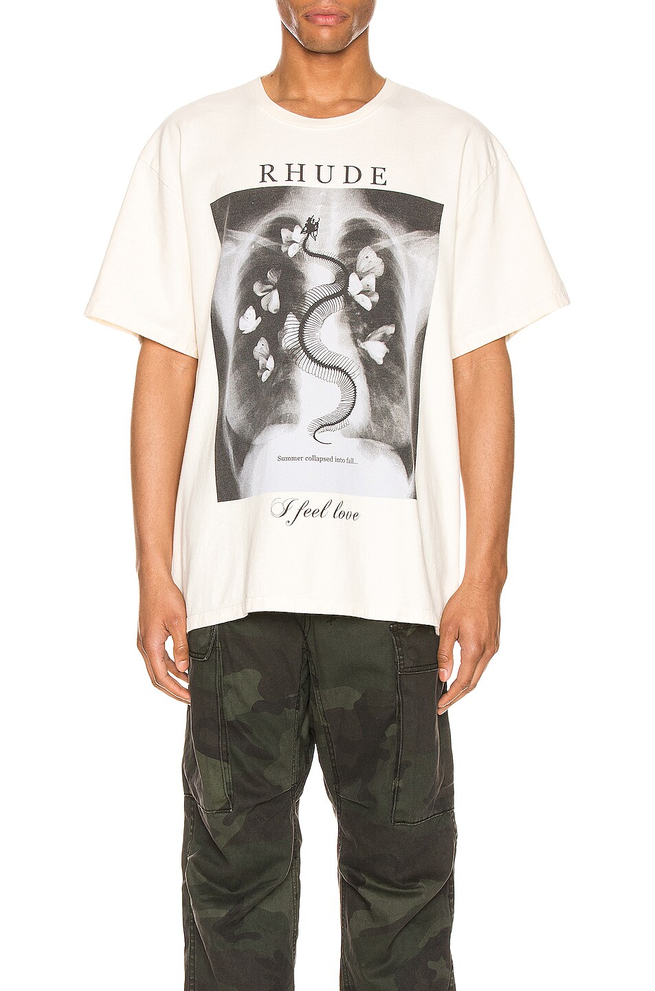 Image 1 of Rhude Rib Cage Tee in White