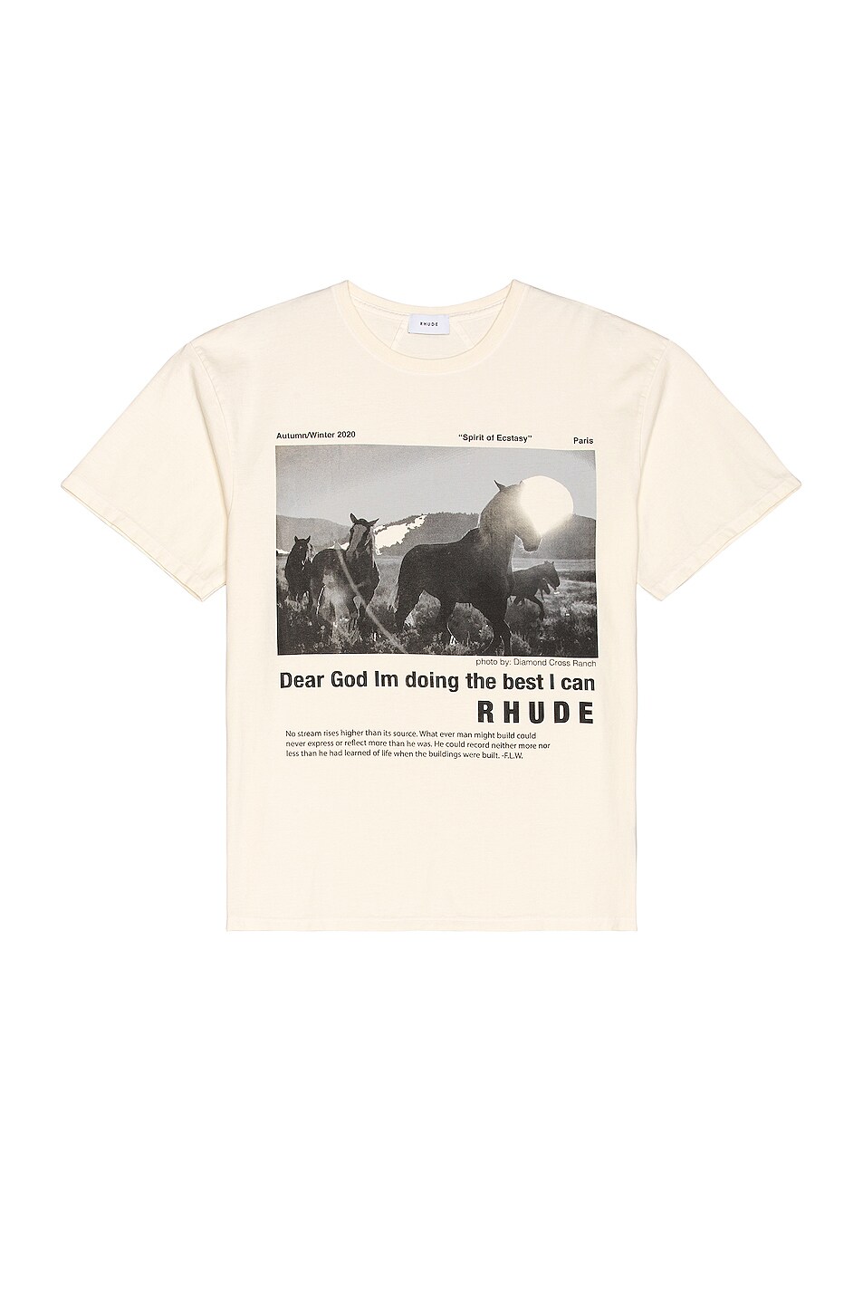 Image 1 of Rhude Best I Can Graphic Tee in White