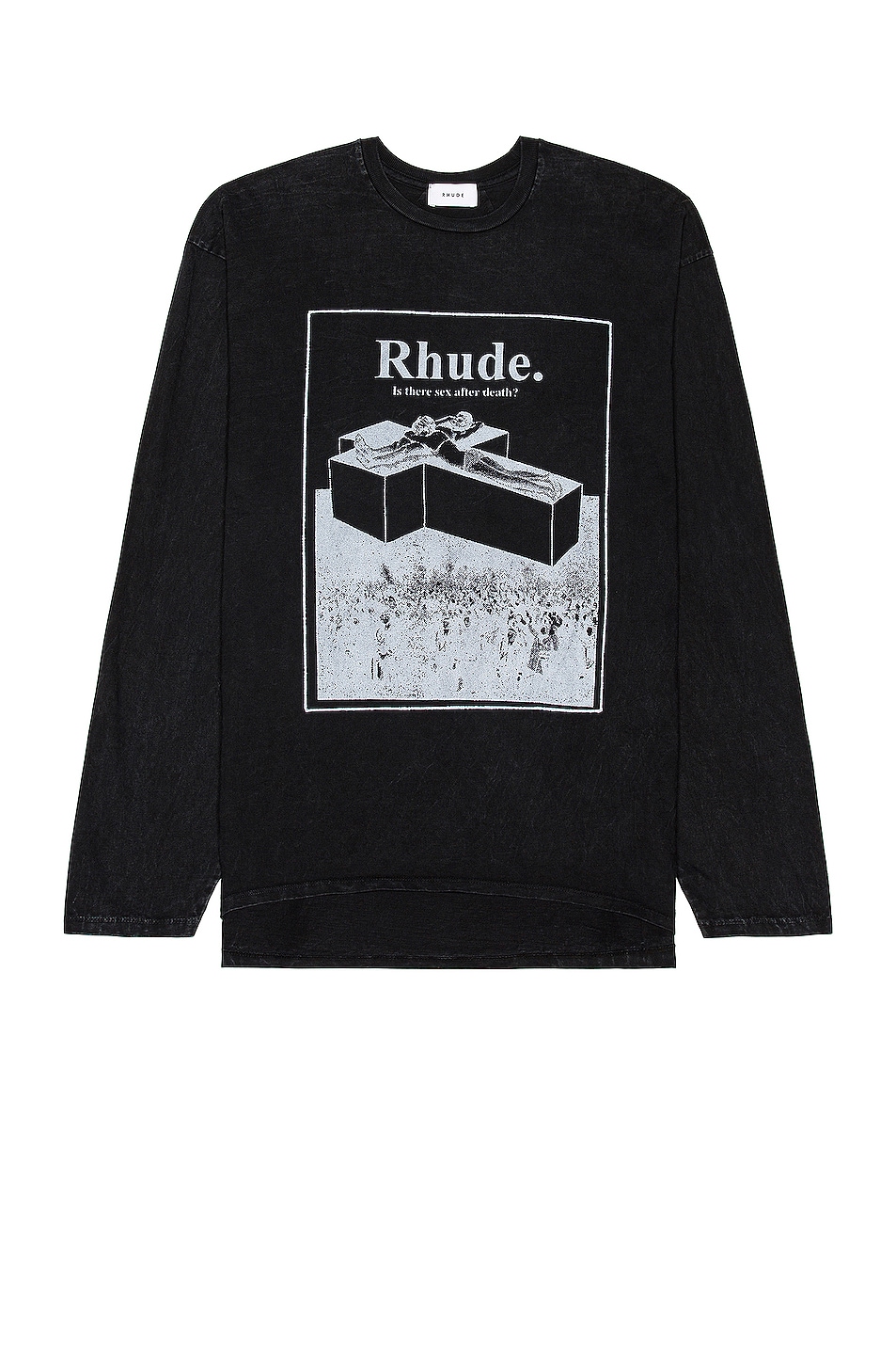 Image 1 of Rhude After Death Long Sleeve Tee in Black