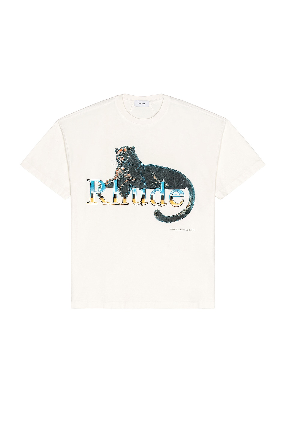 Image 1 of Rhude Leopard Tee 1 in White