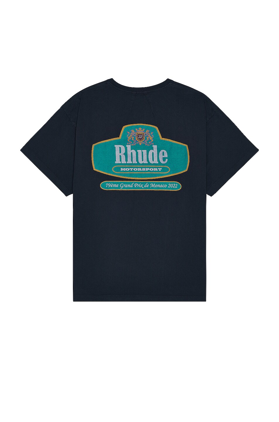Image 1 of Rhude Racing Crest Tee in Vintage Black