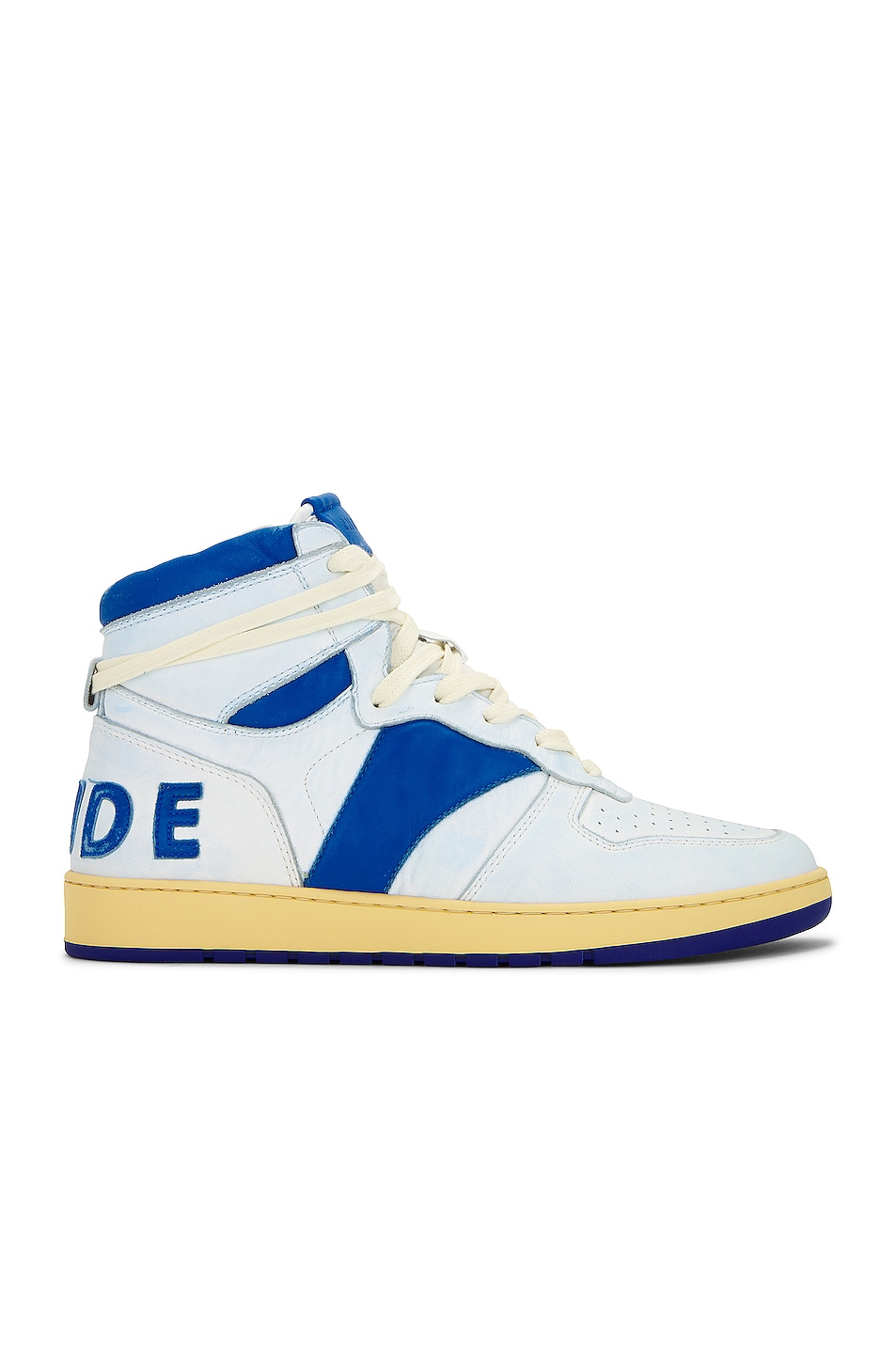 Image 1 of Rhude Rhecess Hi Sneaker in White & Blue