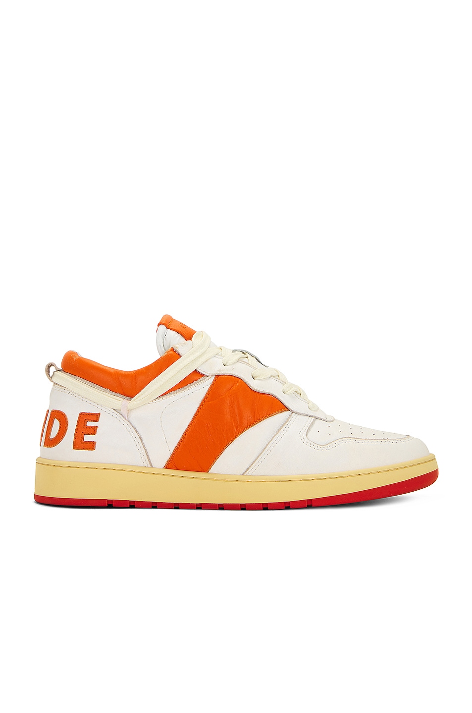 Image 1 of Rhude Rhecess Low Sneaker in White & Orange