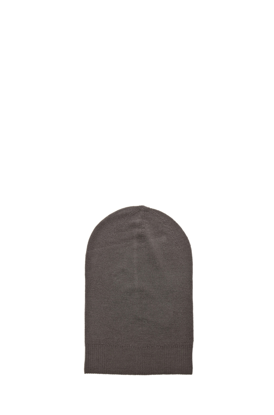 Image 1 of Rick Owens Maxi Boiled Beanie in Dark Dust