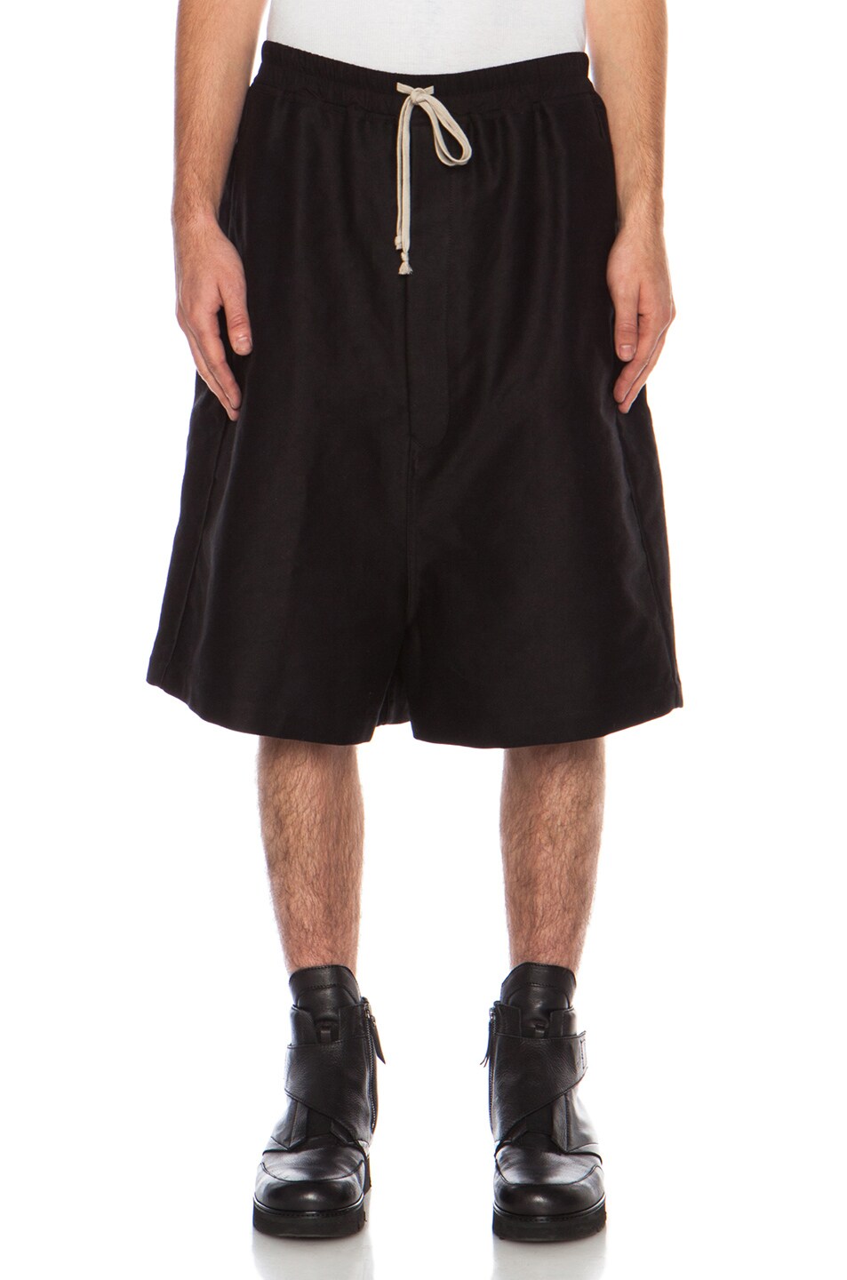 Image 1 of Rick Owens Big Cotton Shorts in Black