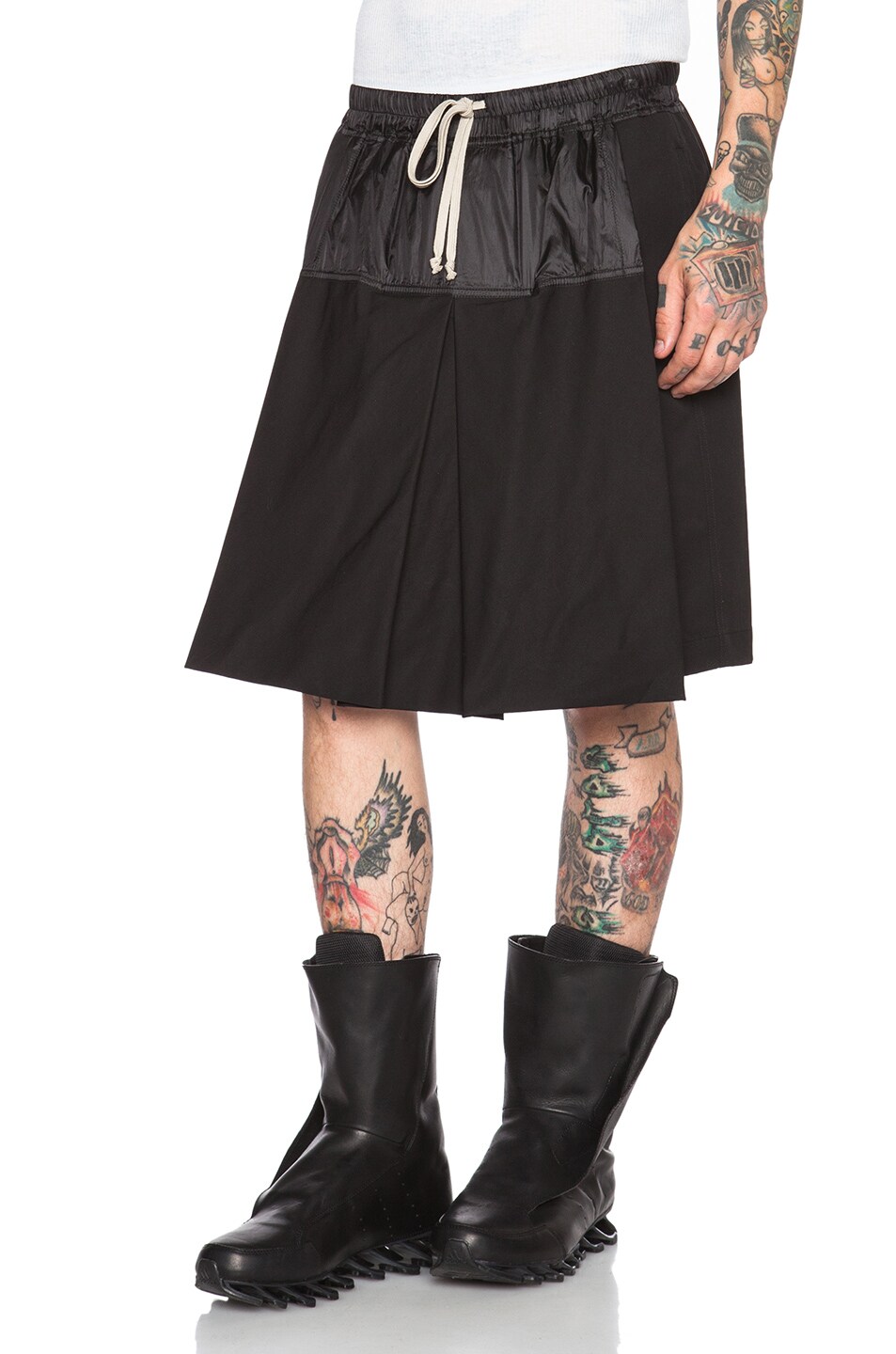 Rick Owens Flounced Faun Shorts in Black | FWRD