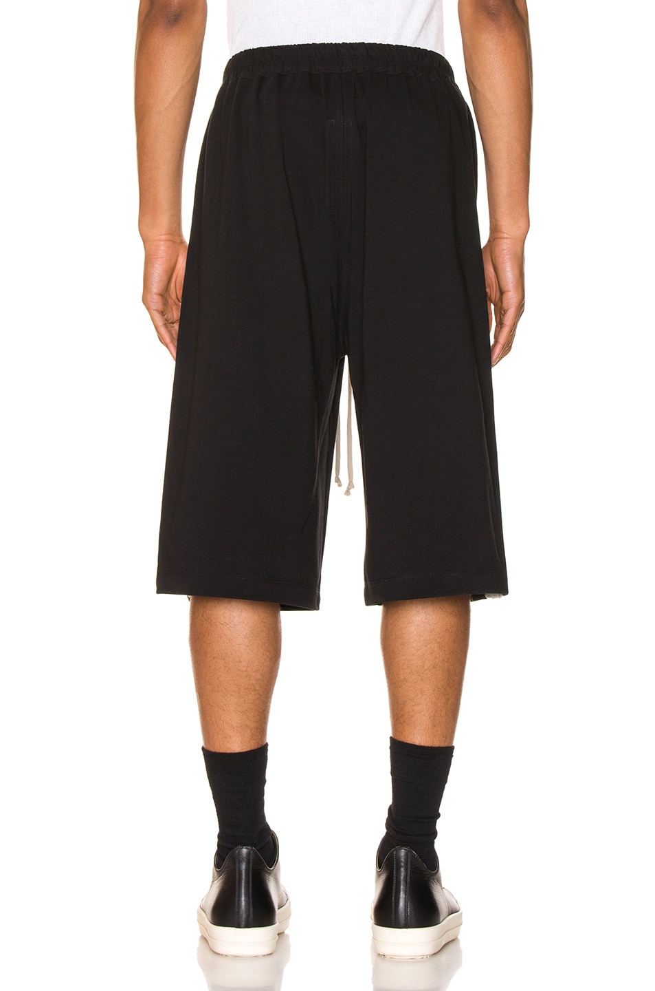 Rick Owens Drawstring Karloff Boxers in Black & Oyster | FWRD