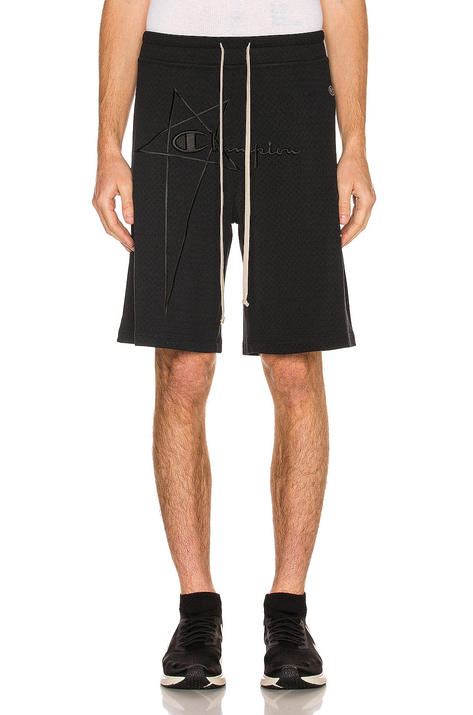 rick owens x champion shorts