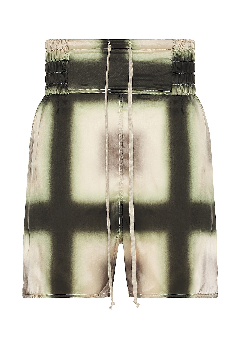 Image 1 of Rick Owens Boxing Shorts in Black Plaid