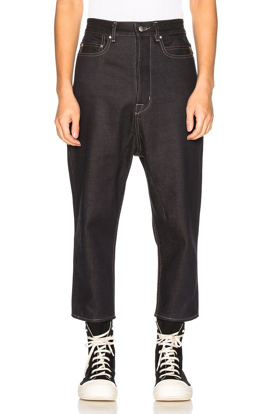 Image 1 of Rick Owens Collapse Jean in Black