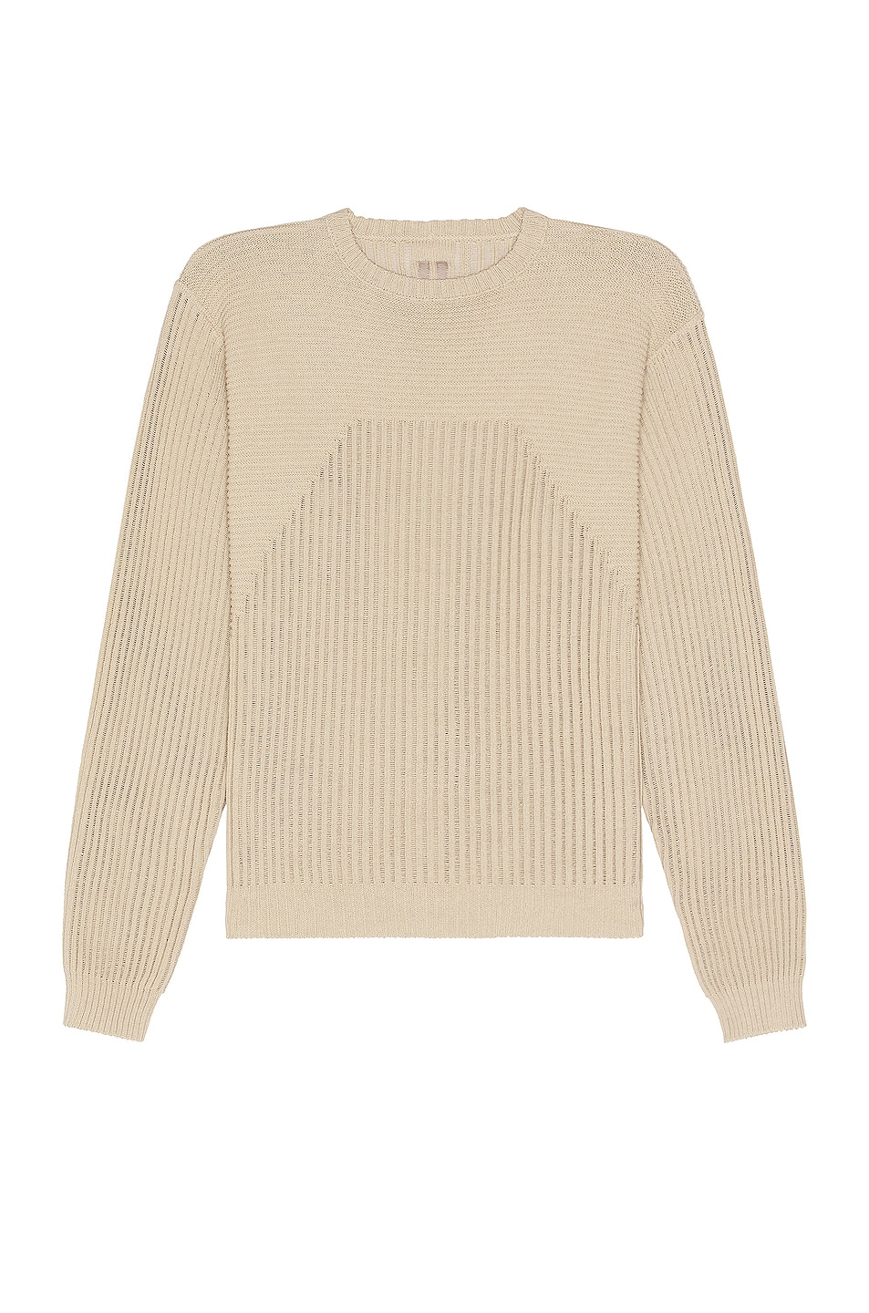 Image 1 of Rick Owens Biker Round Neck Sweater in Pearl