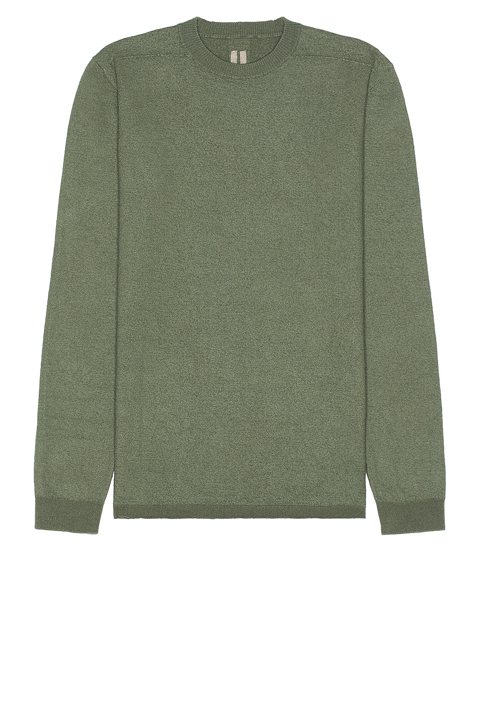 Image 1 of Rick Owens Biker Level Round Neck Sweater in Moss