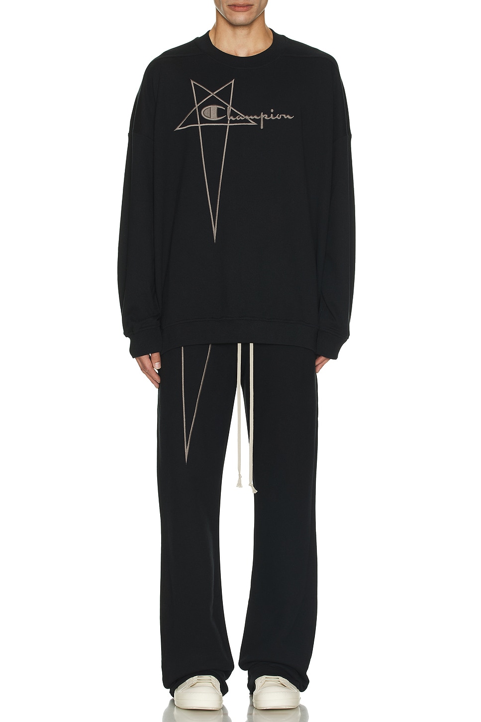 Image 1 of Rick Owens X Champion Jumbo Sweater in Black