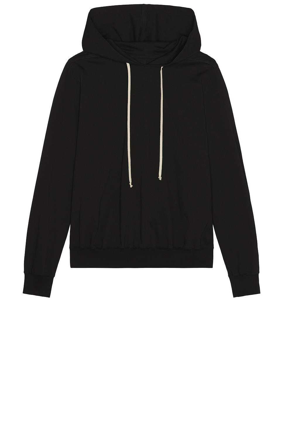 Rick Owens Mens Black Oversized Drawstring Cotton-jersey Hoody Xs In Black