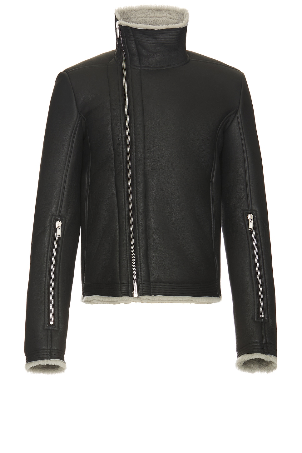 Image 1 of Rick Owens Bauhaus Jacket in Black & Pearl