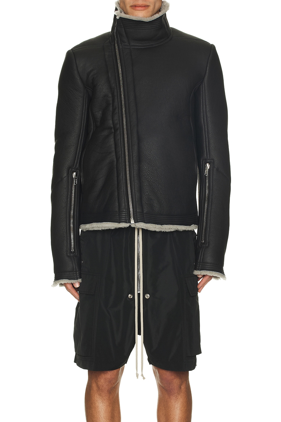 Rick Owens Women's Cropped Jumbo Bauhaus Jacket Black
