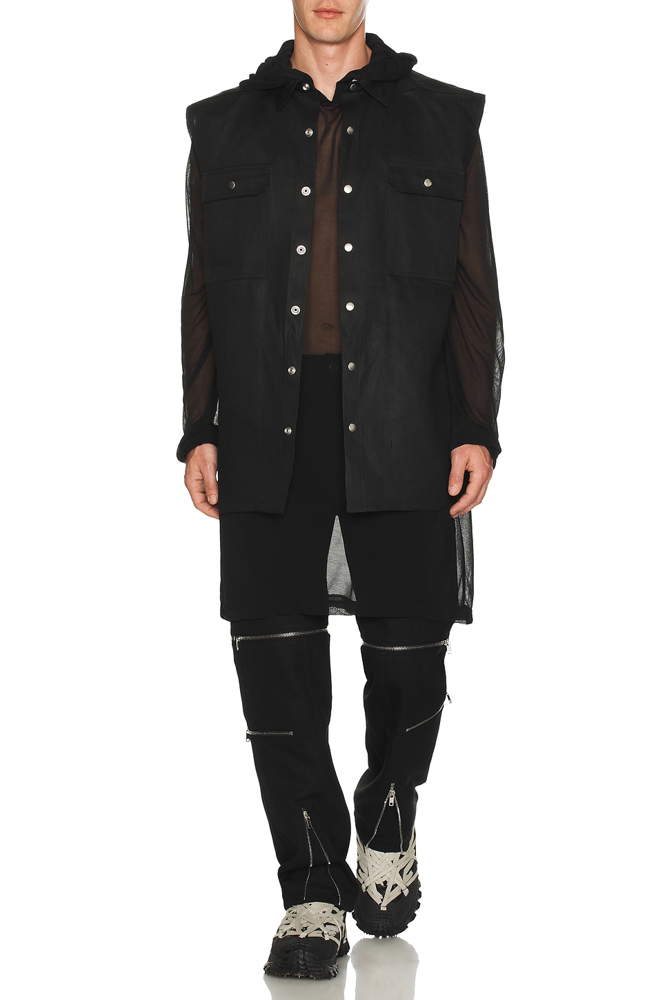 Image 1 of Rick Owens Jumbo Outershirt in Black