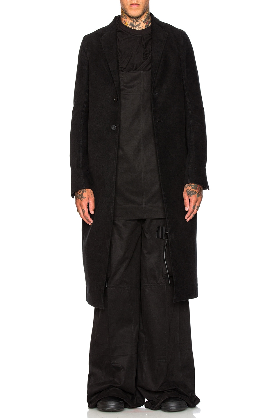 Image 1 of Rick Owens Moreau Coat in Black