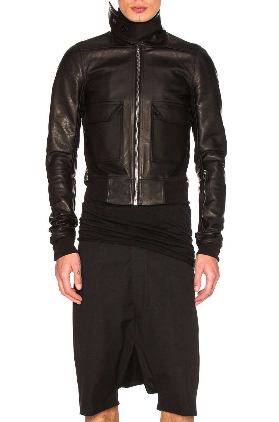 Image 1 of Rick Owens Glitter Trench in Black