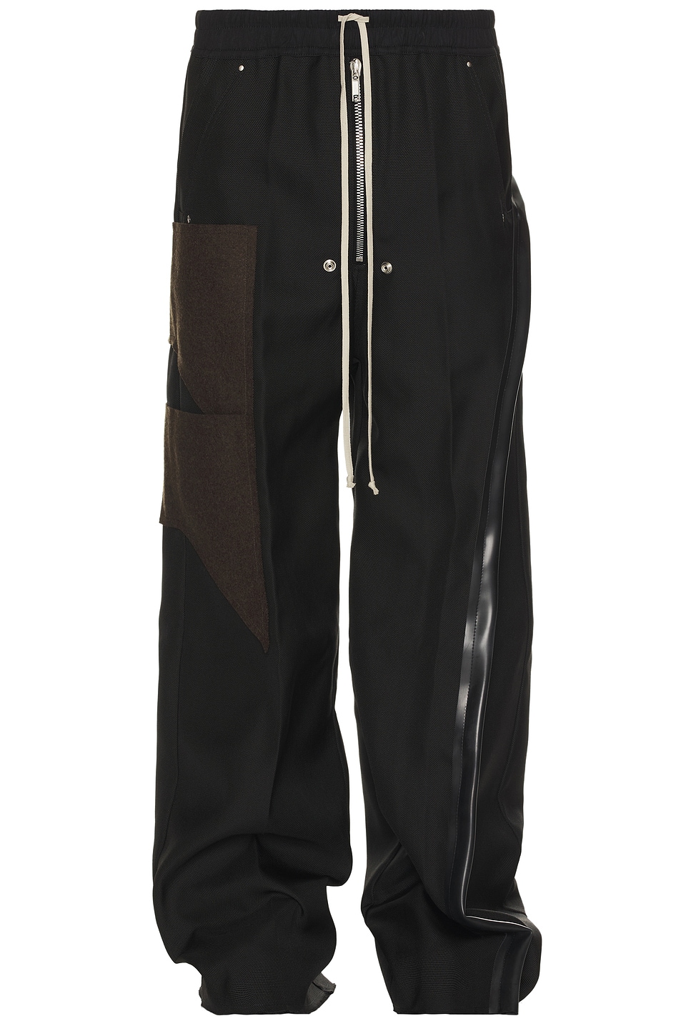 Image 1 of Rick Owens Wide Bela Pants in Black & Brown