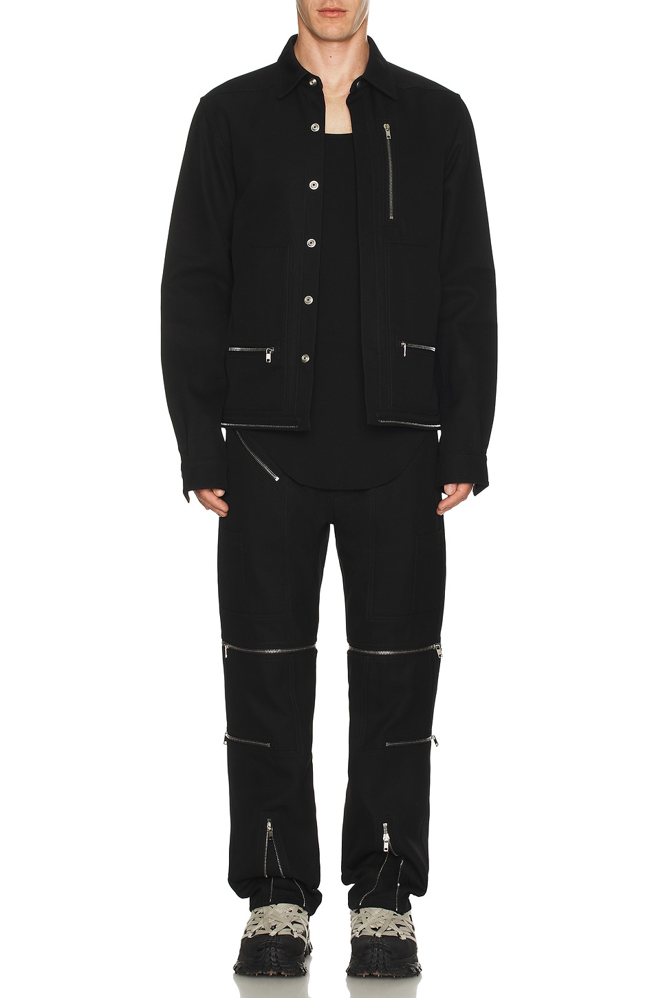 Image 1 of Rick Owens Rick Owen Bonotto Headon Convertible Pant in Black