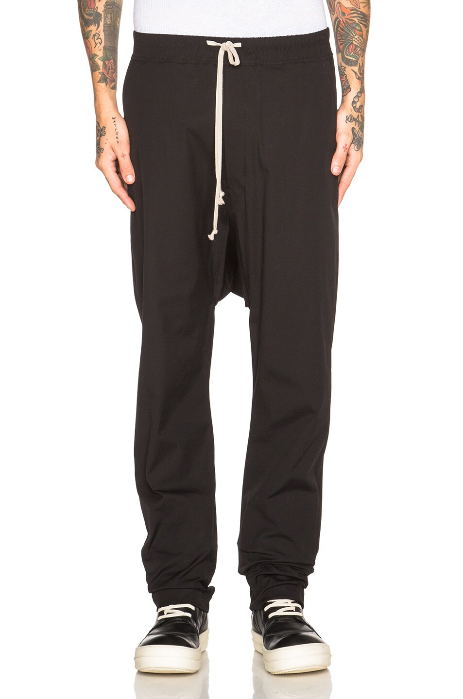 Image 1 of Rick Owens Drawstring Long Trousers in Black
