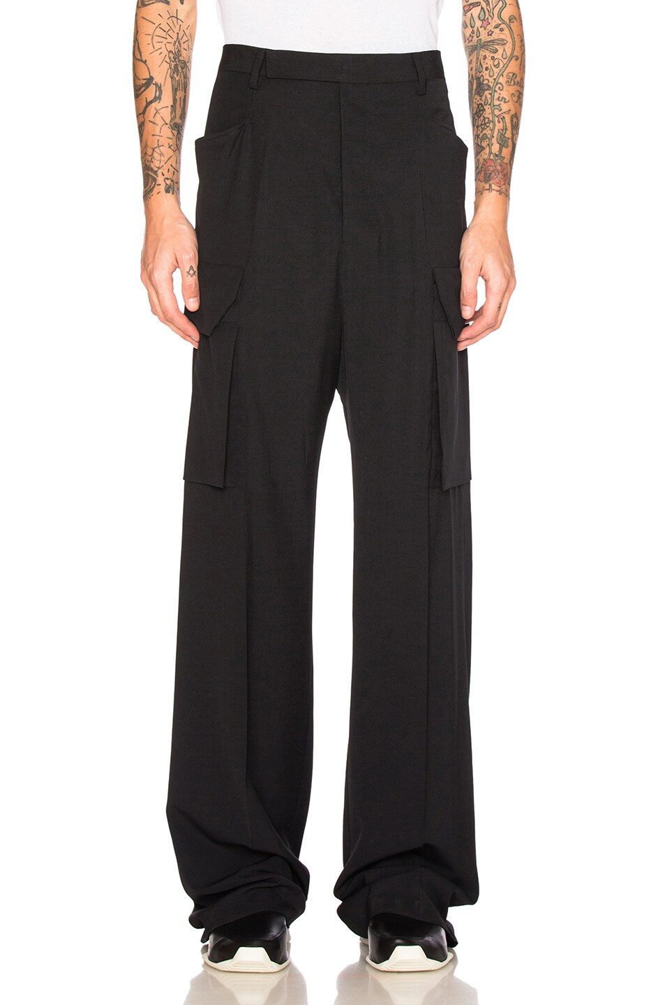 Image 1 of Rick Owens Tailored Cargo Pants in Black