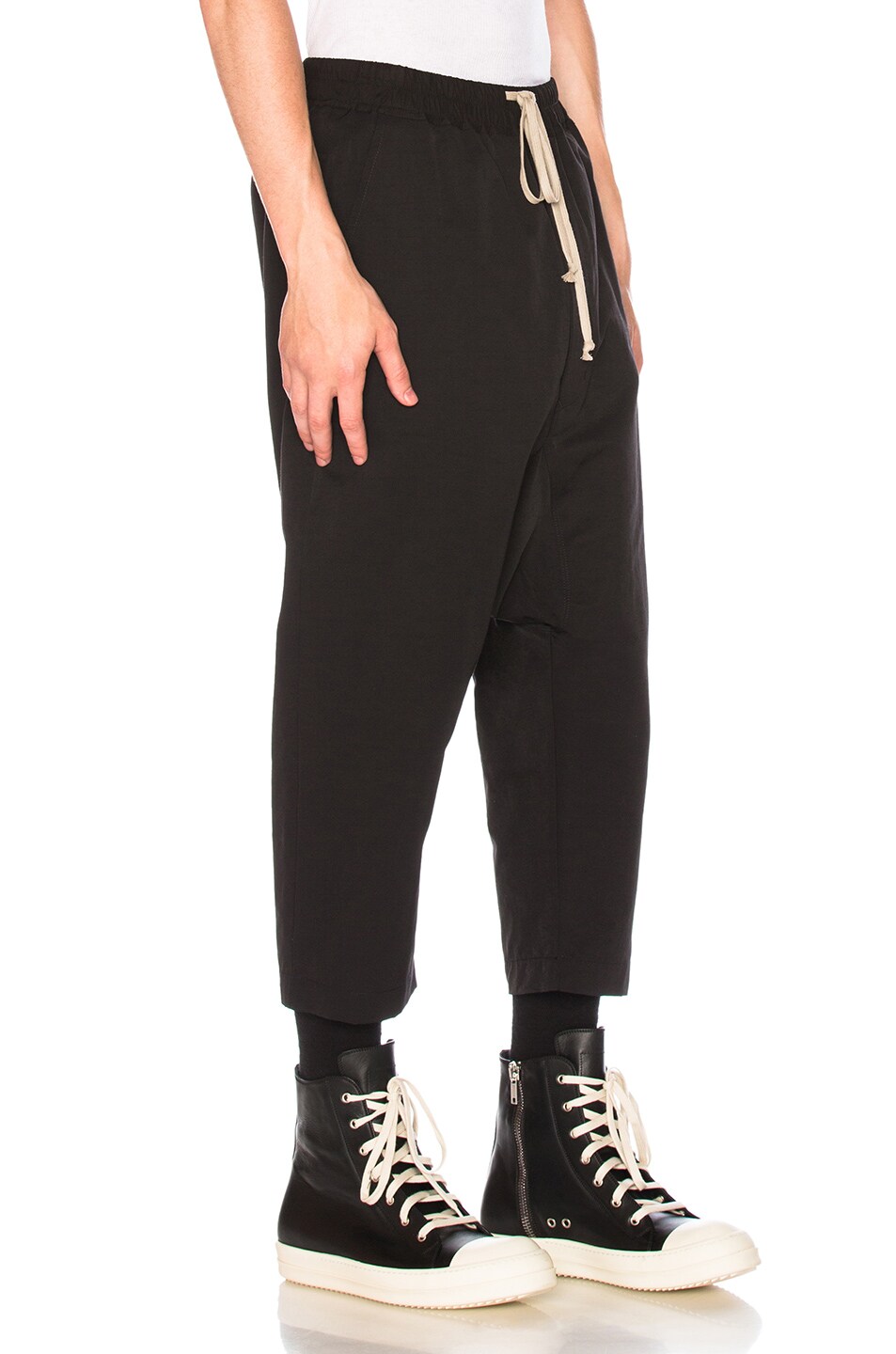 rick owens drop crotch joggers