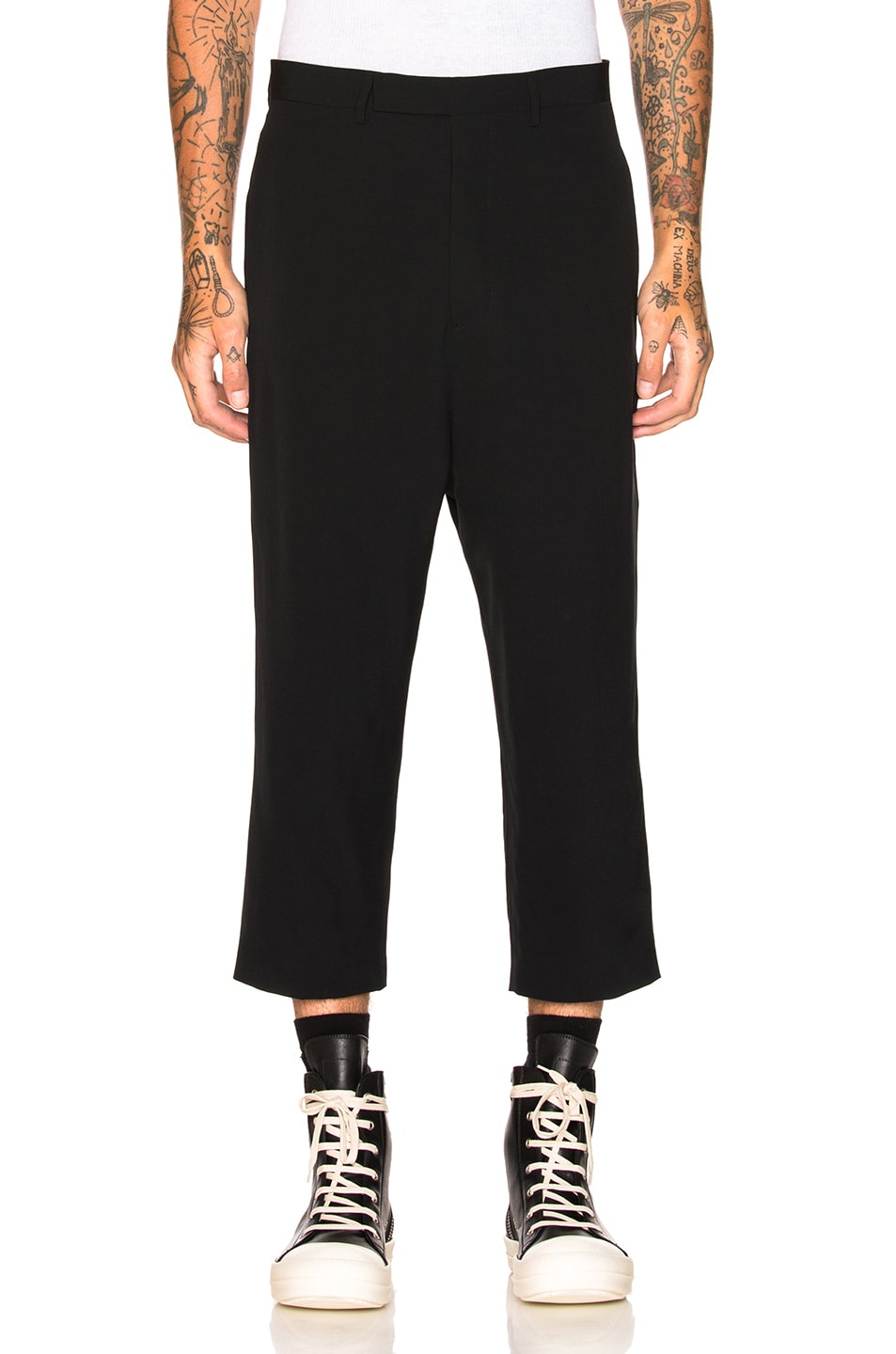 Image 1 of Rick Owens Cropped Astaires in Black