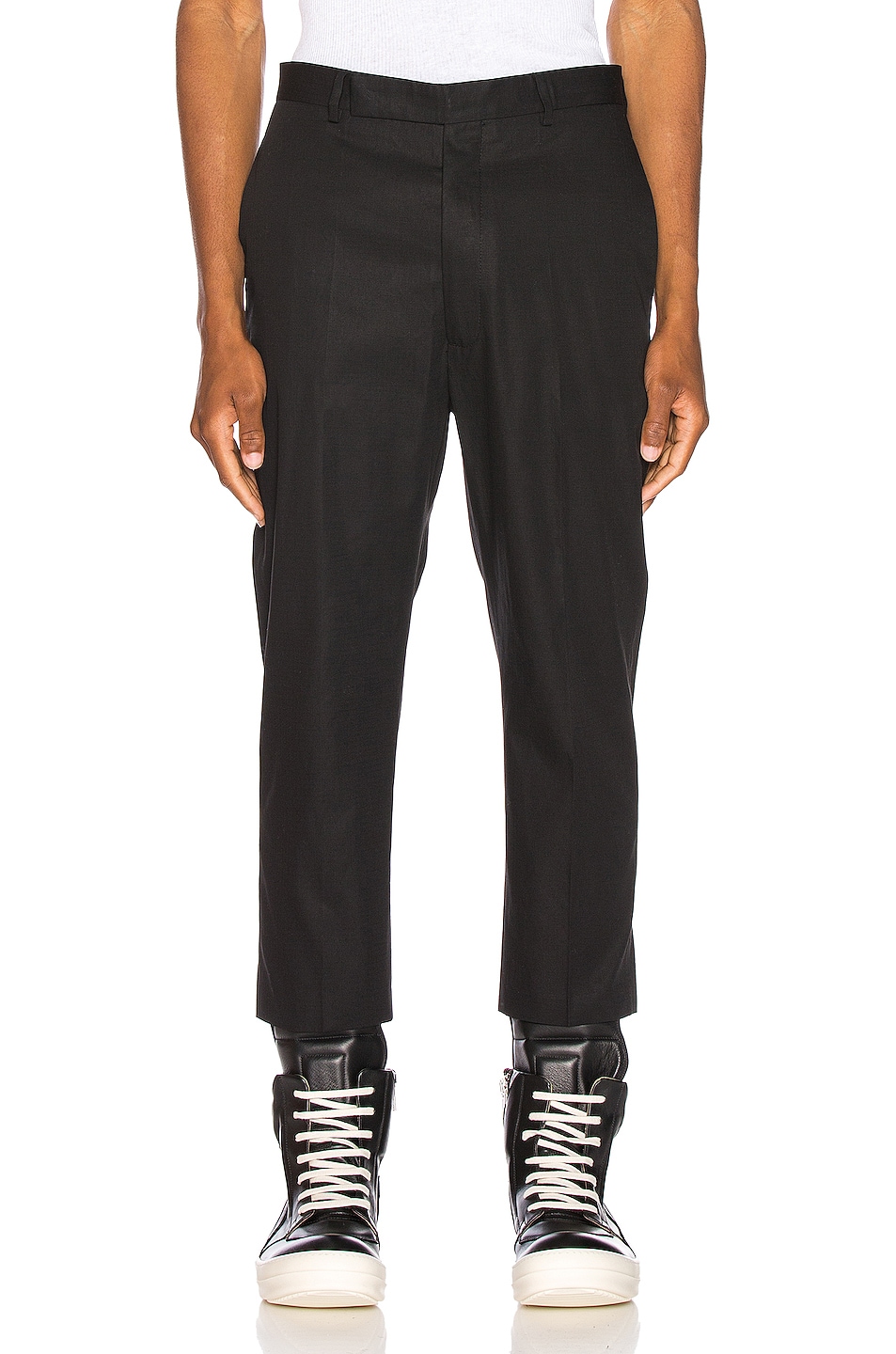 Image 1 of Rick Owens Slim Cropped Astaire in Black