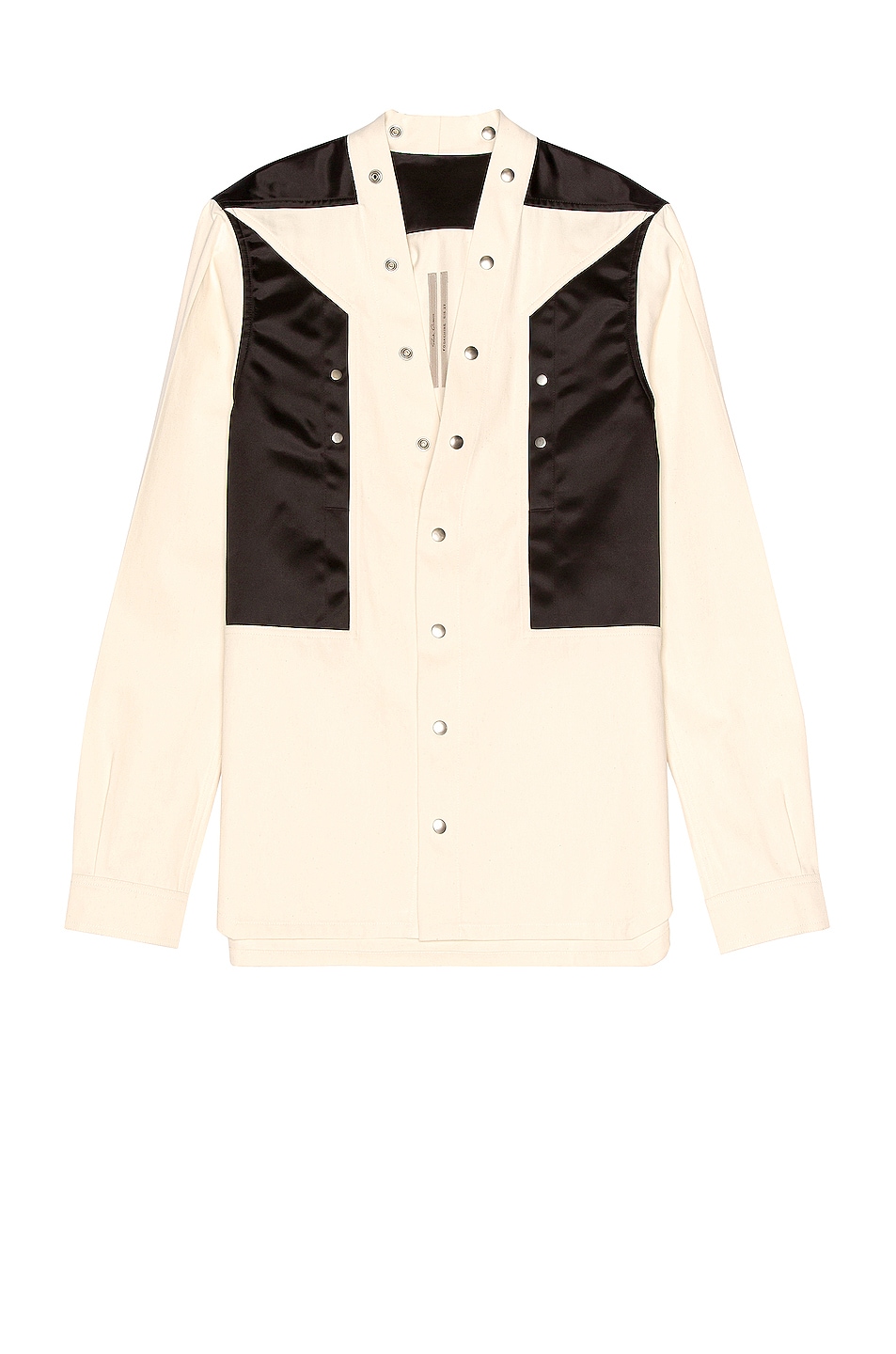 Image 1 of Rick Owens Larry Shirt in Natural & Black