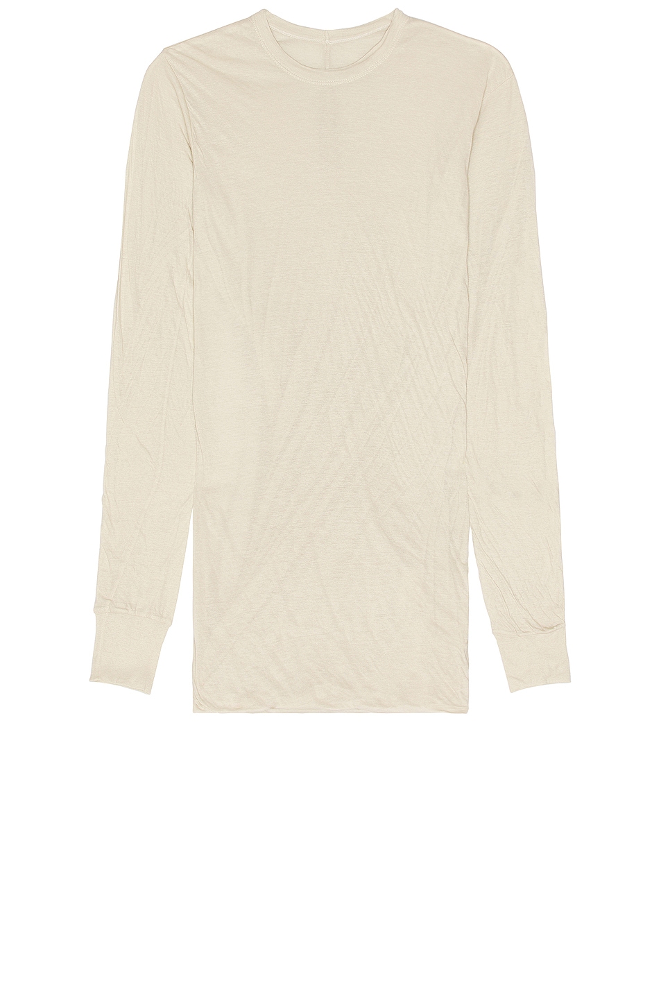 Image 1 of Rick Owens Double Long Sleeve Tee in Pearl