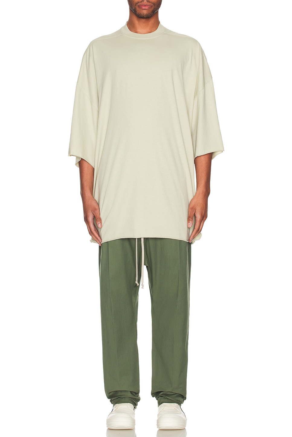 Image 1 of Rick Owens Tommy T-shirt in Pearl