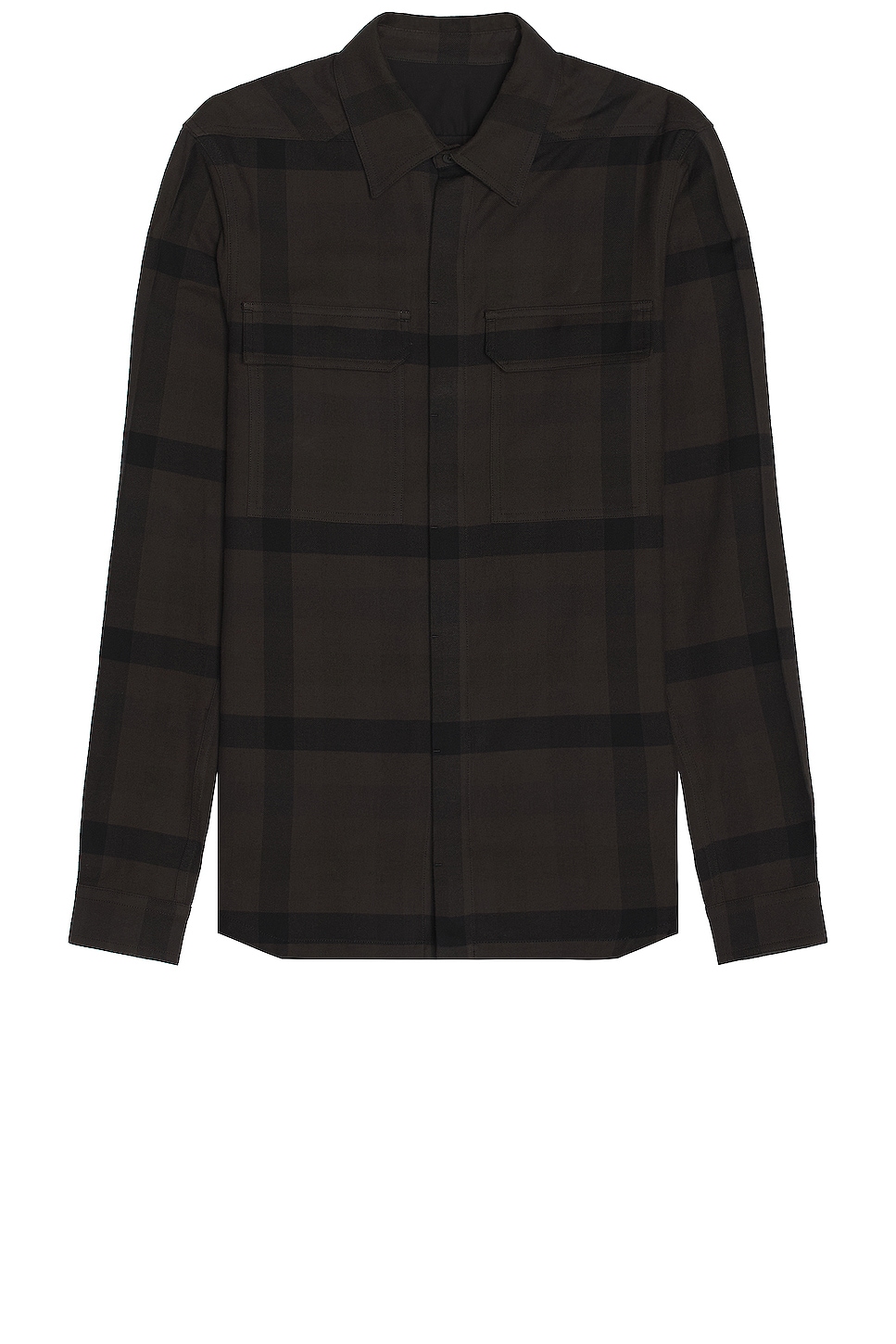 Image 1 of Rick Owens Work Shirt in Dark Dust Plaid