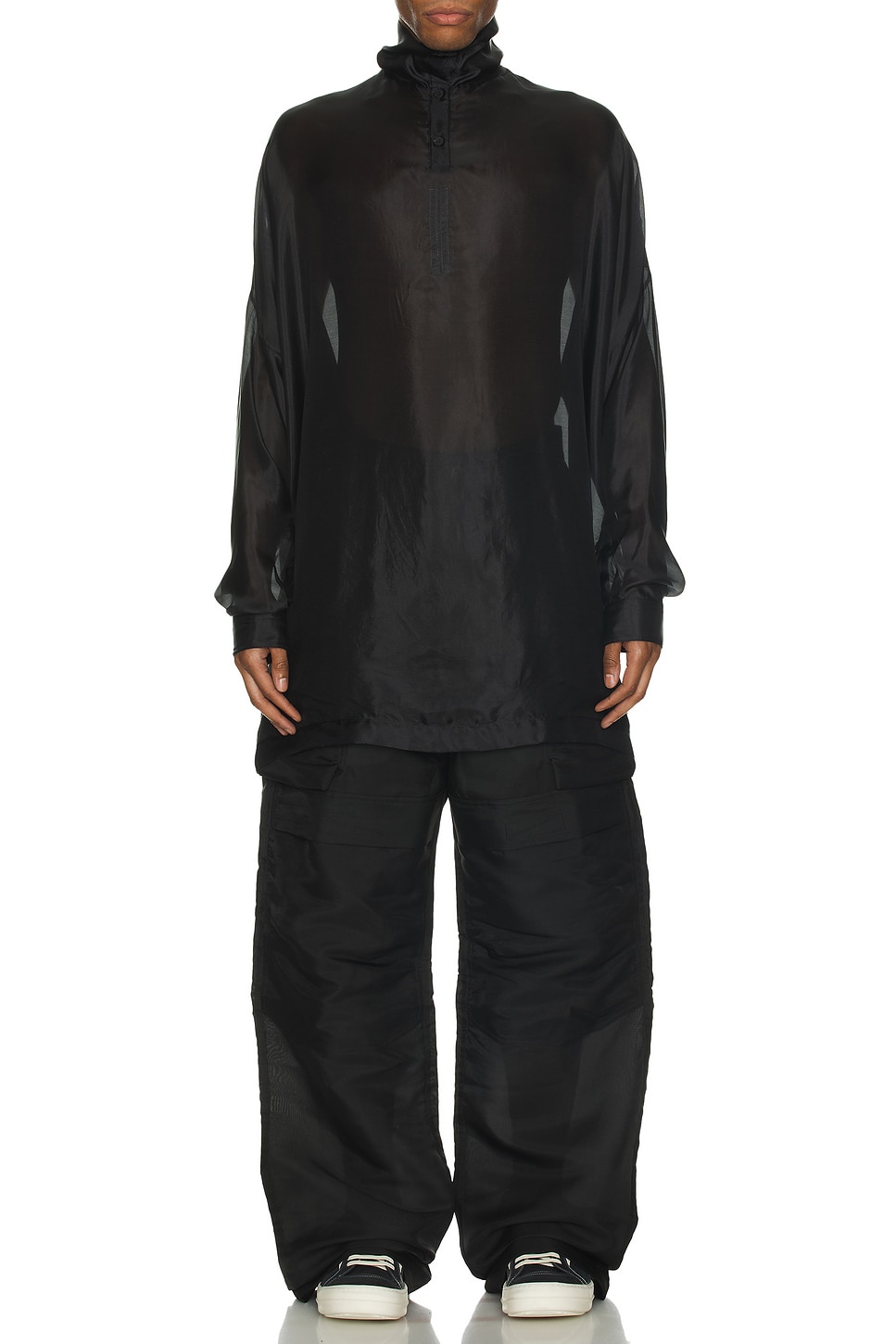 Image 1 of Rick Owens Jumbo Tabard Top in Dust in Black