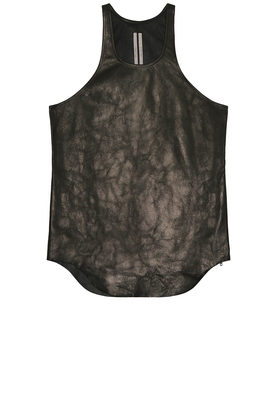 Image 1 of Rick Owens Leather Tank in Black