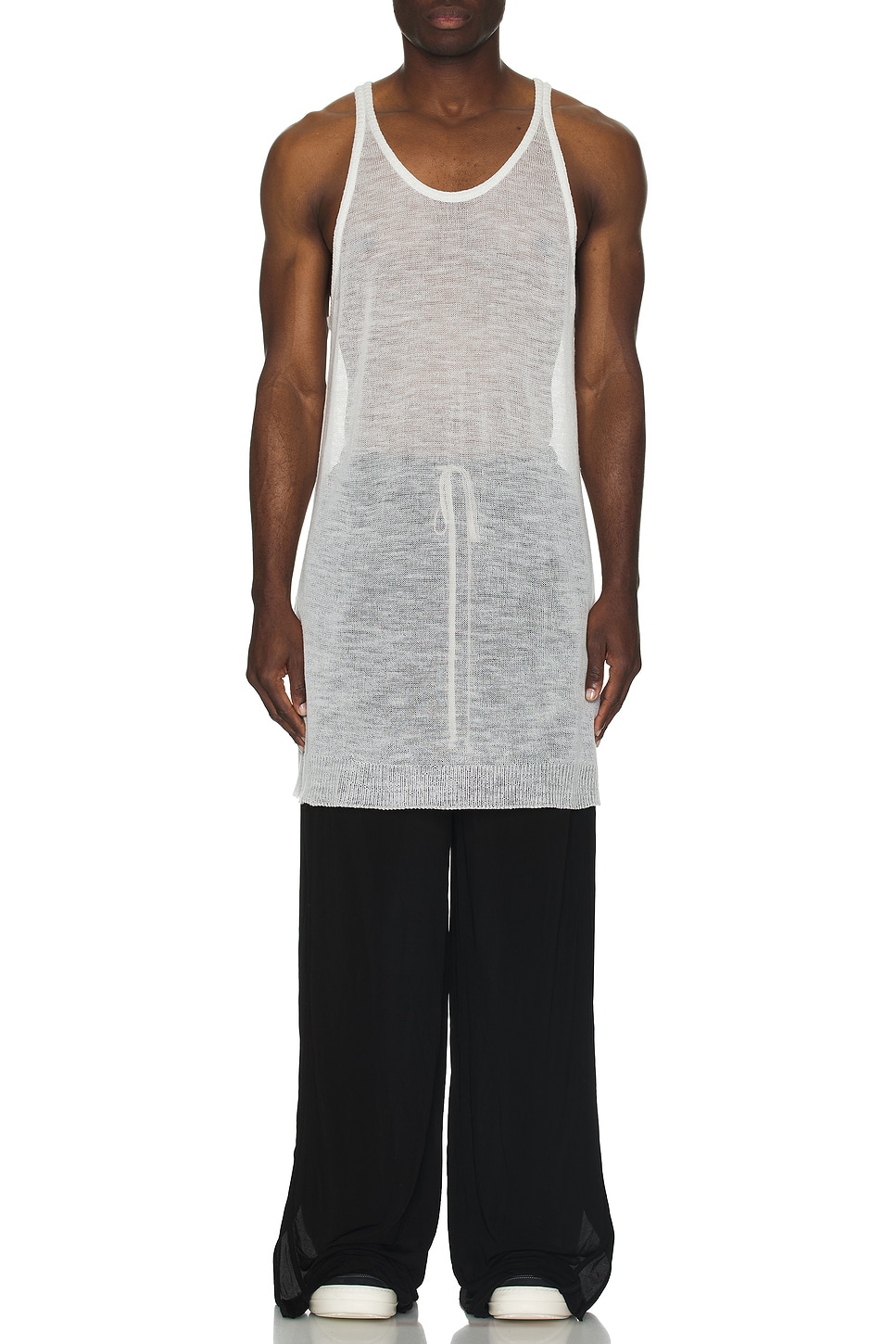 Image 1 of Rick Owens Sheer Tank in Milk