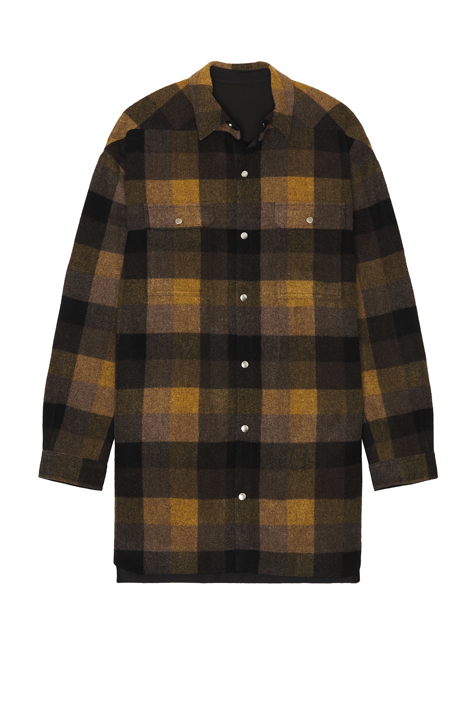 Image 1 of Rick Owens Oversized Outershirt in Honey Plaid