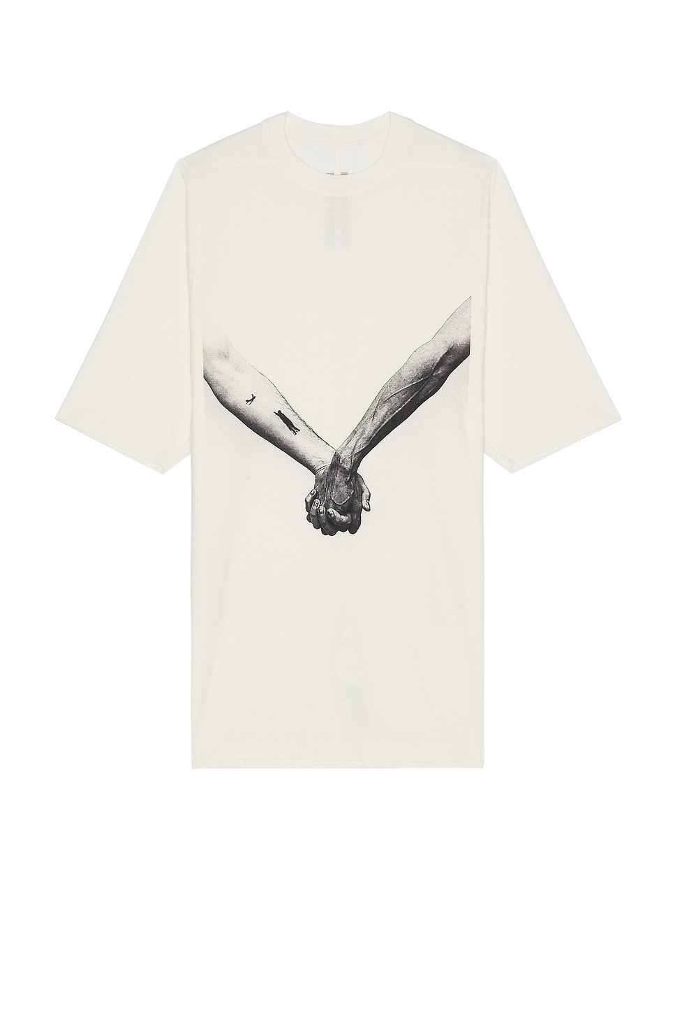 Image 1 of Rick Owens Jumbo Tee in Natural & Black